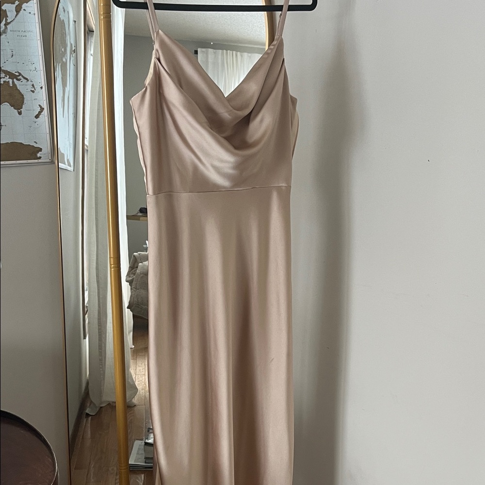 Revelry gold champagne full length dress